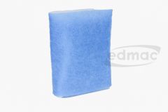 The 893198.0 Kaeser Air Filter is a rectangular blue pad with a textured, fibrous surface, shown standing upright against a plain white background.